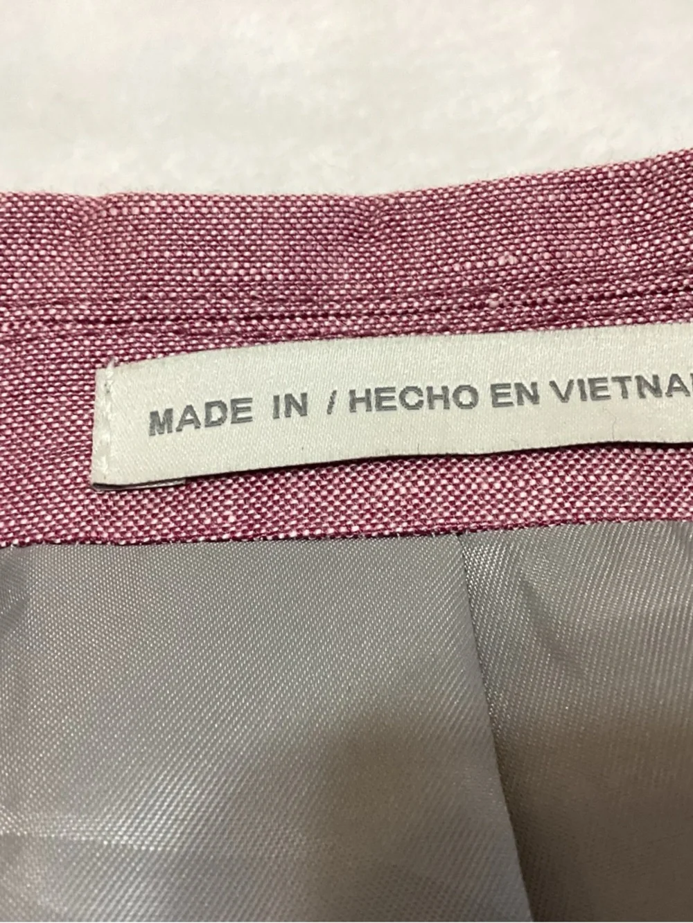 Men’s Perry Ellis Linen Blend Portfolio Slim Fit Dusty Pink Blazer Jacket 44L